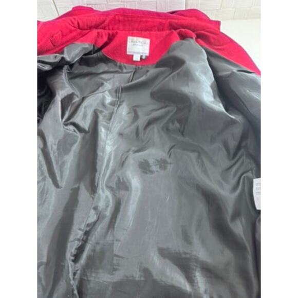 "NAUTICA" Red,Wool Blend,Pea Coat,Zip & Toggle , Hooded, Dk Romance, Fisherman - Picture 8 of 10